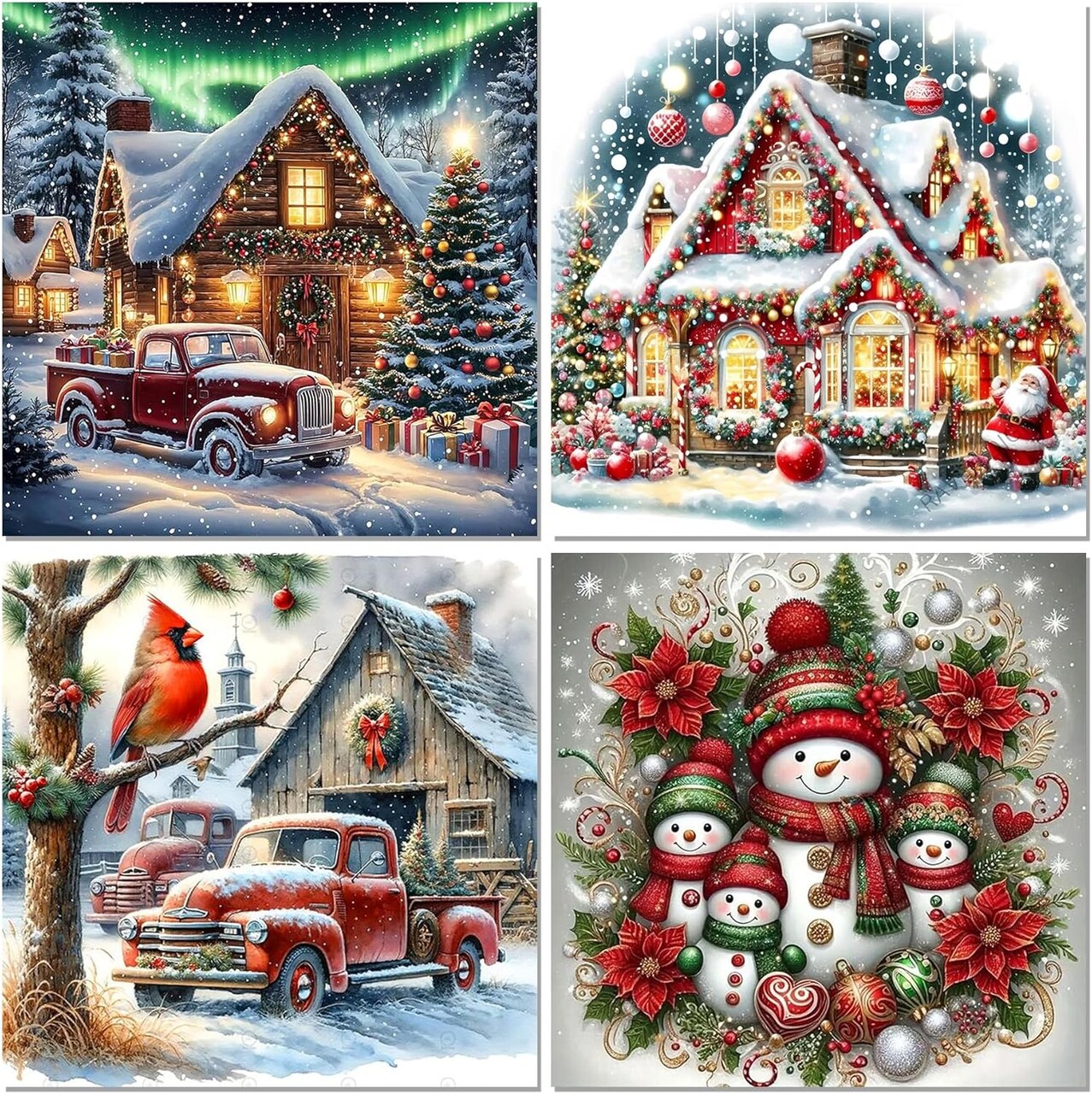 Christmas Diamond Art Kits for Adults(MZ0802)5 x 5 x 0.5 inches